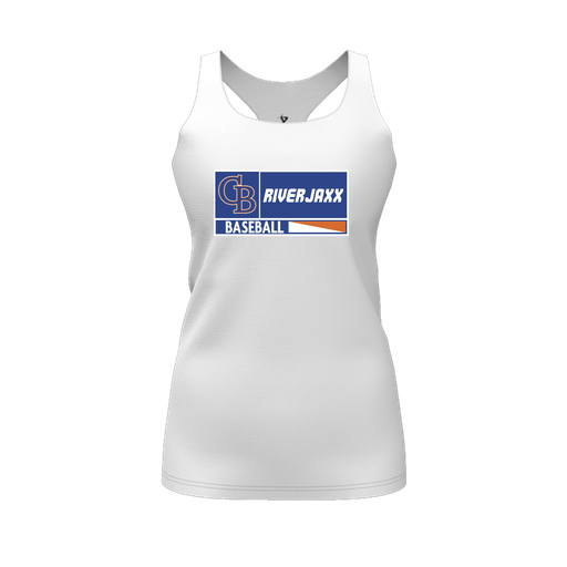 [FT0TRBWH-FYS-LOGO2] Decker Racerback Tank Top (Female Youth S, White, Logo 2)