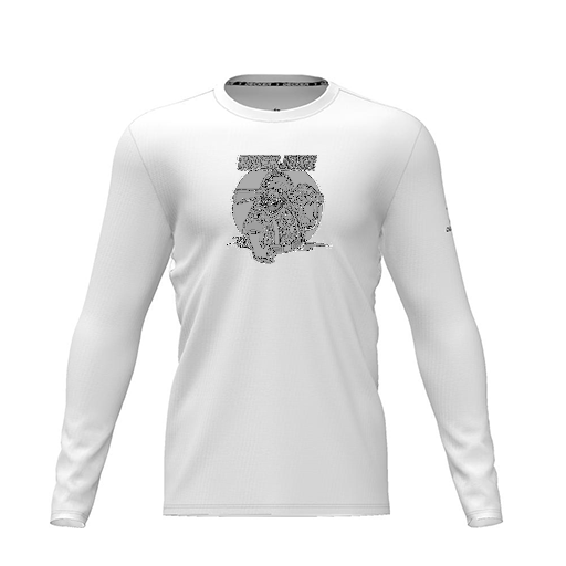 [CUS-DRIF-TEES-PER-CNK-LSL-WHT-YXS-LOGO1] Dri Fit Performance T-Shirt (Youth XS, White, Logo 1, Long Sleeve)