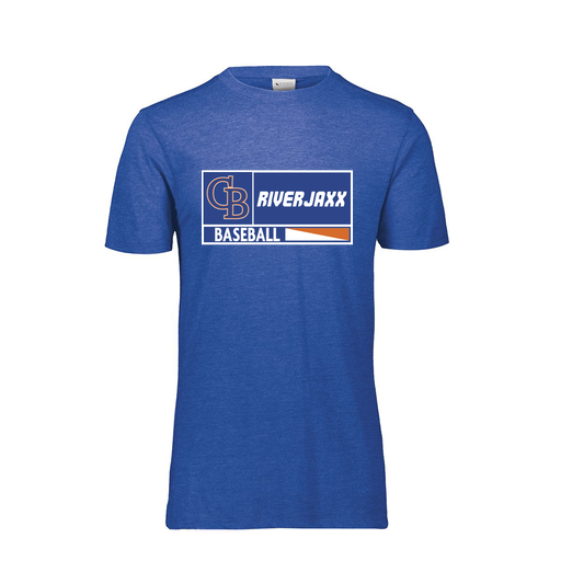 [FTSCUBRY-YS-LOGO2] Decker Youth Tri-Blend T-Shirt - Short Sleeve (Youth S, Royal, Logo 2)