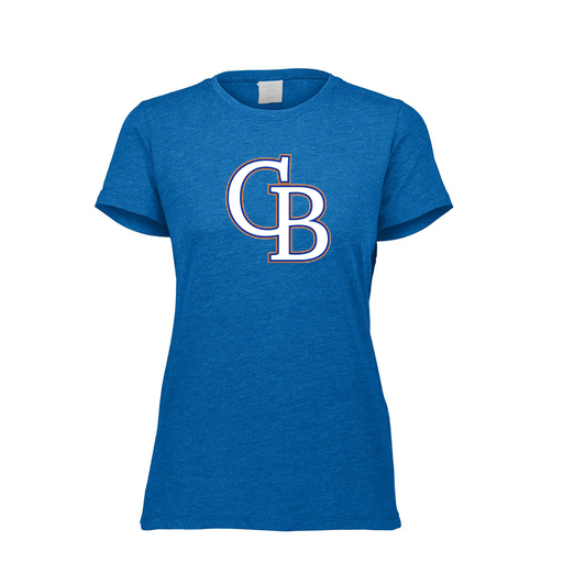 [FTSCUBRY-FAXS-LOGO3] Decker Women's Tri-Blend T-Shirt - Short Sleeve (Female Adult XS, Royal, Logo 3)