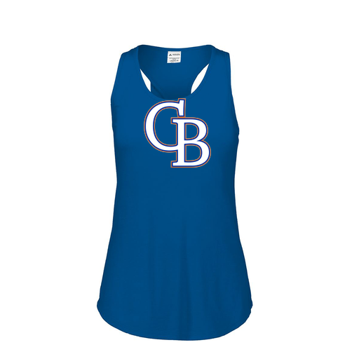 [3078.U55.S-LOGO3] Ladies Tri Blend Tank Top (Female Adult S, Royal, Logo 3)