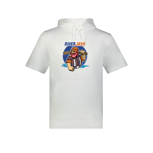 [6871.005.S-LOGO1] Men's Dri Fit Short Sleeve Hoodie (Adult S, White, Logo 1)
