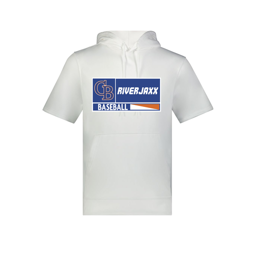 [6871.005.S-LOGO2] Men's Dri Fit Short Sleeve Hoodie (Adult S, White, Logo 2)
