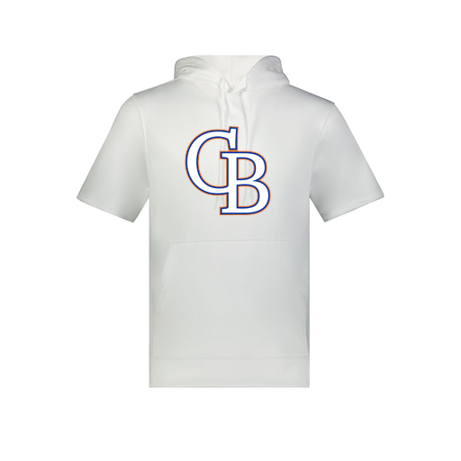 [6871.005.S-LOGO3] Men's Dri Fit Short Sleeve Hoodie (Adult S, White, Logo 3)