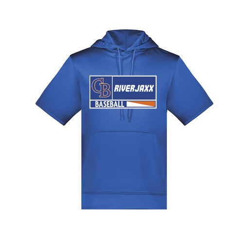 [6871.060.S-LOGO2] Men's Dri Fit Short Sleeve Hoodie (Adult S, Royal, Logo 2)