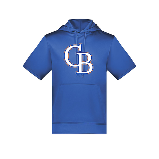 [6871.060.S-LOGO3] Men's Dri Fit Short Sleeve Hoodie (Adult S, Royal, Logo 3)