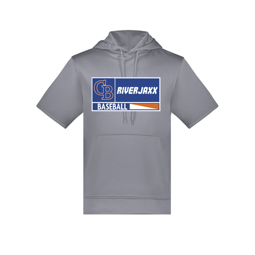 [6871.059.S-LOGO2] Men's Dri Fit Short Sleeve Hoodie (Adult S, Gray, Logo 2)