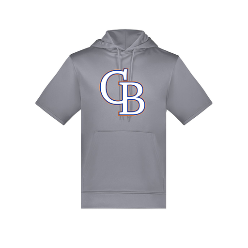 [6871.059.S-LOGO3] Men's Dri Fit Short Sleeve Hoodie (Adult S, Gray, Logo 3)