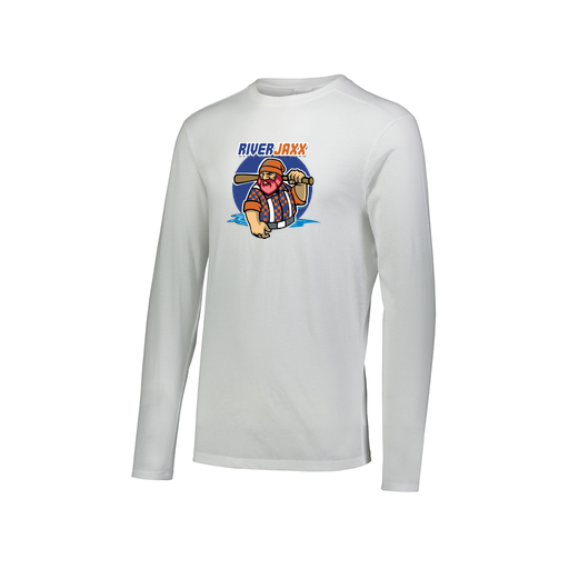 [FTLCUBWH-AXS-LOGO1] Decker Men's Tri-Blend T-Shirt - Long Sleeve (Adult XS, White, Logo 1)