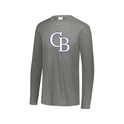 [FTLCUBGY-AXS-LOGO3] Decker Men's Tri-Blend T-Shirt - Long Sleeve (Adult XS, Gray, Logo 3)