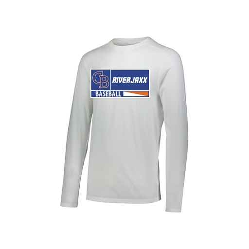 [FTLCUBWH-YS-LOGO2] Decker Youth Tri-Blend T-Shirt - Long Sleeve (Youth S, White, Logo 2)