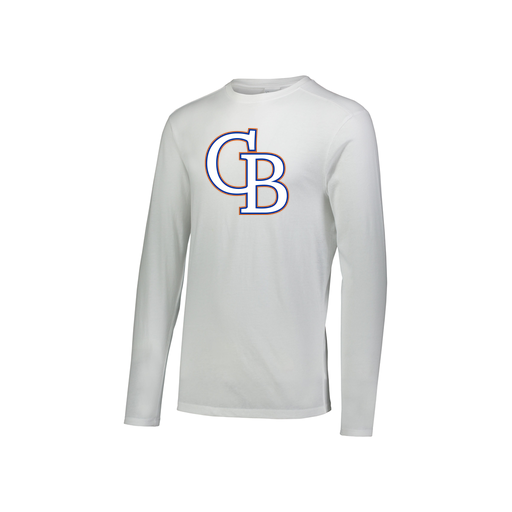 [3076.005.S-LOGO3] Youth LS Ultra-blend T-Shirt (Youth S, White, Logo 3)