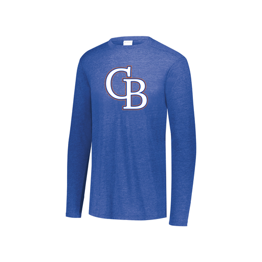 [3076.U55.S-LOGO3] Youth LS Ultra-blend T-Shirt (Youth S, Royal, Logo 3)