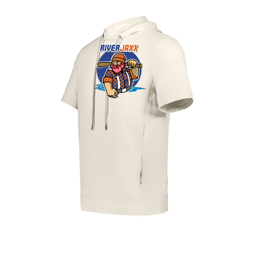 [222605-WHT-YS-LOGO1] YOUTH VENTURA SOFT KNIT SHORT SLEEVE HOODIE (Youth S, White, Logo 1)