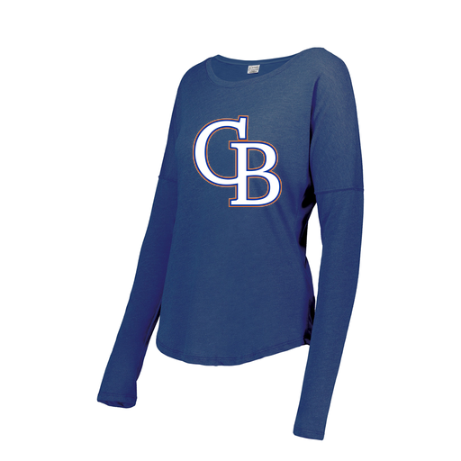 [3077.U55.S-LOGO3] Ladies LS Ultra-blend T-Shirt (Female Adult S, Royal, Logo 3)