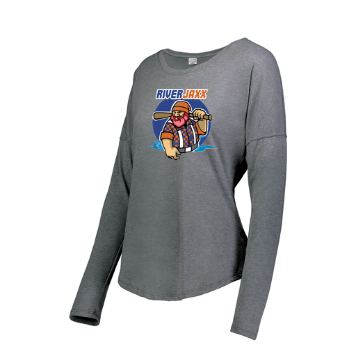 [FTLCUBGY-FAS-LOGO1] Decker Women's Tri-Blend T-Shirt - Long Sleeve (Female Adult S, Gray, Logo 1)